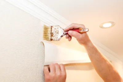 Pose de papier peint à Borre — revêtements muraux et toiles de verre